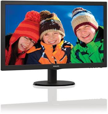 Monitor Philips V-line 243V5LHAB/00, 23.6'' LED FHD, DVI/HDMI, ES 6.0, black