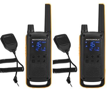 Motorola vysílačka TLKR T82 Extreme RSM Pack (2 ks, dosah až 10 km), IPx4, černo/žlutá