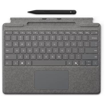 MS Surface Pro Signature Keyboard+Pen 2024 Con, ENG/INT, CEE, Platinum