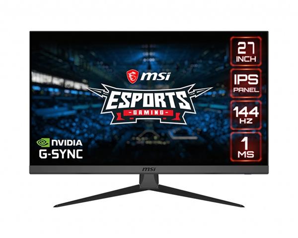 MSI Gaming monitor Optix G272, 27"/1920 x 1080 (FHD)/IPS, 144Hz/1ms/1000:1/250cd / m2/2x HDMI/DP