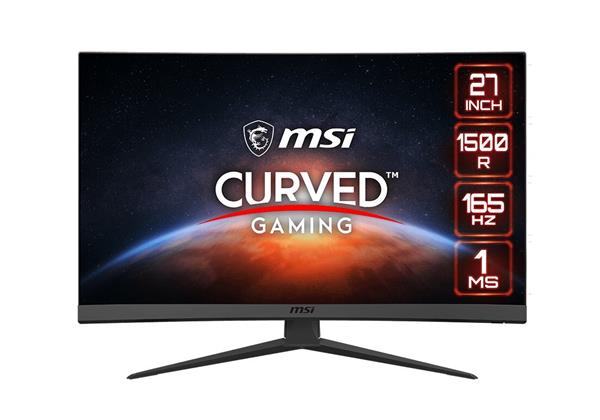 MSI Gaming monitor Optix G27C6, 27" zakřivený /1920x1080 (FHD)/VA LED, 165Hz/1ms/3000:1/250cd / m2/ 2xHDMI/DP