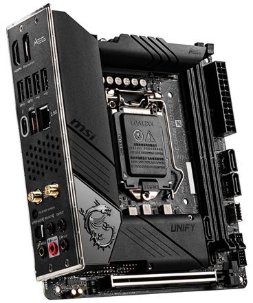 MSI MEG Z490I UNIFY / LGA1200 / Intel Z490 / 2x DDR4 DIMM / Wi-Fi / 2x M.2 / USB Type-C / HDMI / DP / Mini-ITX