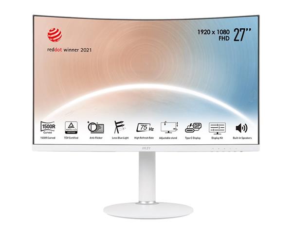 MSI Modern/MD271CPW/27"/VA/FHD/75Hz/4ms/White/2R