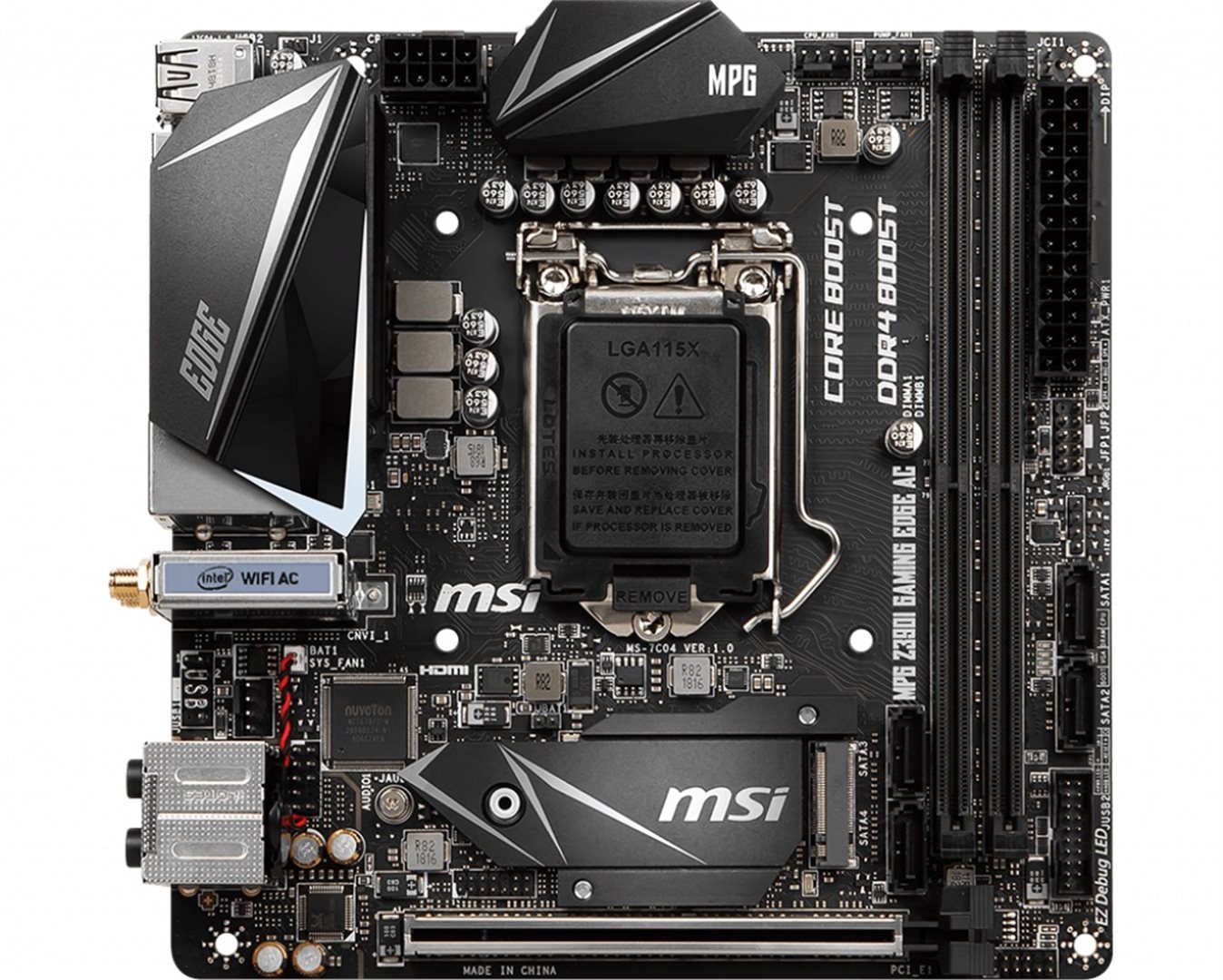 Msi z390 gaming edge ac подключение вентиляторов