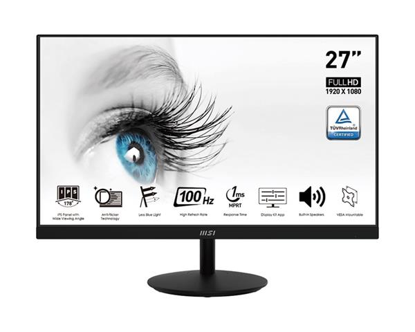 MSI Pro/MP271A/27"/IPS/FHD/100Hz/1ms/Black/2R