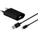 Nabíjecí ultra slim adaptér 230V na USB 1A a Lightning iPhone kabel 1m černý