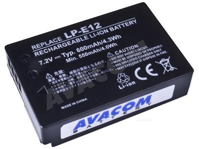 Náhradní baterie AVACOM Canon LP-E12 Li-Ion 7.4V 600mAh 4.3Wh