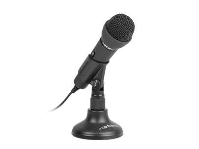 Natec Microphone Adder Black Mini Jack 3,5mm Low-Noise,omniderctional Microphone