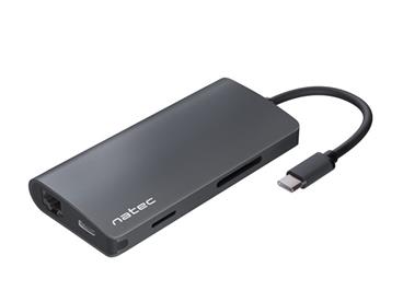 Natec Multi Port FOWLER 2 USB-C PD, 3X USB 3.0, HDMI 4K, RJ45, USB-C, SD, MICRO SD