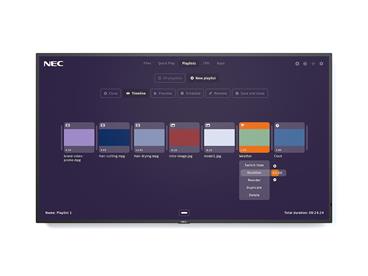 NEC MultiSync ME431-MPi4/49'' IPS/3840x2160/4000:1/8ms/DP/2xHDMI/USB 2.0/Media Player/Repro/Černý