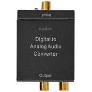 Nedis ACON2510BK - Digitální audio převodník | 1cestný | Vstup: 1x digitální RCA/1x TosLink | Výstup:1x (2x RCA)/1x3,5mm