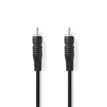 Nedis CAGB24170BK10 - Digitální Audio kabel | RCA Zástrčka - RCA Zástrčka | 1 m | Černá barva
