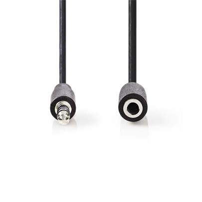 Nedis CAGP22050BK20 - Stereofonní Audio Kabel | 3,5mm Zástrčka - 3,5mm Zásuvka | 2 m | Černá barva