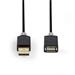 Nedis CCBP60010AT20 - USB 2.0 kabel | A Zástrčka - A Zásuvka | 2 m | Antracit