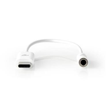 Nedis CCBP65950WT015 - USB-C Adaptér | USB-C Zástrčka – 3,5 mm Zásuvka | 0,15 m | Bílý