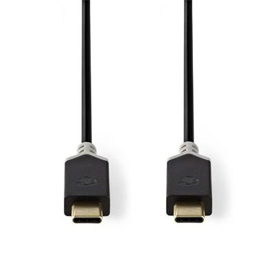 Nedis CCBW64750AT10 - Kabel USB 3.1 (Gen2) | Typ-C Zástrčka - Typ-C Zástrčka | 1 m | Antracit