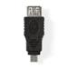 Nedis CCGB60901BK - USB 2.0 Adaptér | Micro B Zástrčka - A Zásuvka | Černá barva
