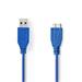 Nedis CCGB61500BU20 - USB 3.0 Kabel | A Zástrčka - Micro B Zástrčka | 2 m | Modrá