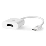 Nedis CCGB64651WT02 - USB-C Adaptér na HDMI | Typ-C Zástrčka - HDMI™ výstup | 0,2 m | Bílá