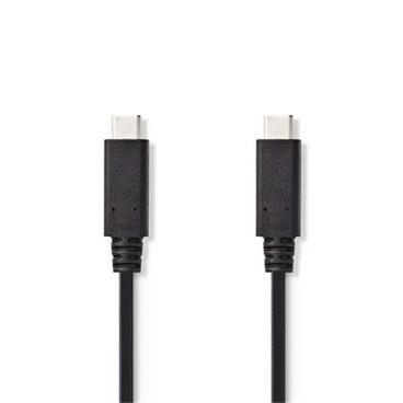 Nedis CCGB64750BK10 - Kabel USB 3.1 (Gen2) | Typ-C Zástrčka - Typ-C Zástrčka | 1 m | Černá barva