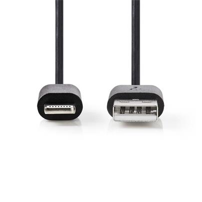 Nedis CCGP39300BK10 - Synchronizační a nabíjecí kabel | Apple Lightning 8-pin Zástrčka - USB A Zástrčka | 1 m | Černá barva