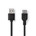 Nedis CCGP60010BK20 - USB 2.0 kabel | A Zástrčka - A Zásuvka | 2 m | Černá barva