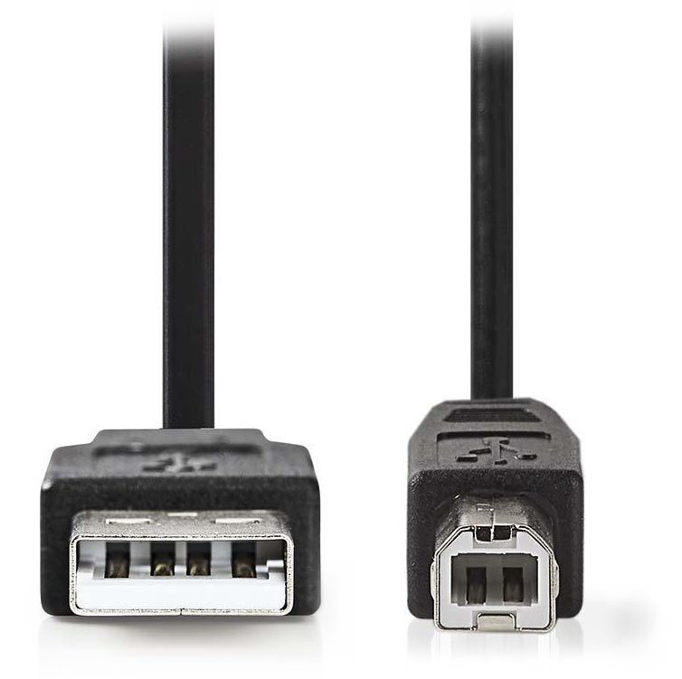 Nedis CCGP60100BK20 - USB 2.0 kabel | A Zástrčka - B Zástrčka | 2 m | Černá barva
