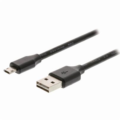 Nedis CCGP60510BK10 - USB 2.0 kabel | A Zástrčka - Micro B Reverzibilní Zástrčka | 1 m | Černá barva