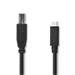 Nedis CCGP60650BK20 - USB 2.0 kabel | Typ-C Zástrčka – B Zástrčka | 2 m | Černá barva