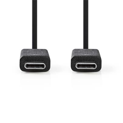 Nedis CCGP64750BK10 - Kabel USB 3.1 (Gen2) | Typ-C Zástrčka - Typ-C Zástrčka | 1 m | Černá barva