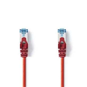 Nedis CCGP85320RD05 - Síťový Kabel Cat 6a SF / UTP | RJ45 Zástrčka - RJ45 Zástrčka | 0,5 m | Červená barva
