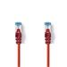 Nedis CCGP85320RD05 - Síťový Kabel Cat 6a SF / UTP | RJ45 Zástrčka - RJ45 Zástrčka | 0,5 m | Červená barva