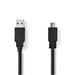 Nedis CCGT60500BK10 - USB 2.0 kabel | Zástrčka A – Micro B Zástrčka | 1 m | Černá barva
