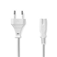 Nedis CEGL11040WT50 - Napájecí Kabel | Euro Zástrčka – IEC-320-C7 | 5 m | Bílá