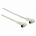 Nedis CSGP40100WT15 - Koaxiální Kabel 90 dB | IEC (Koaxiální) Úhlová Zástrčka - IEC (Koaxiální) Úhlová Zásuvka | 1,5 m | Bílá bar