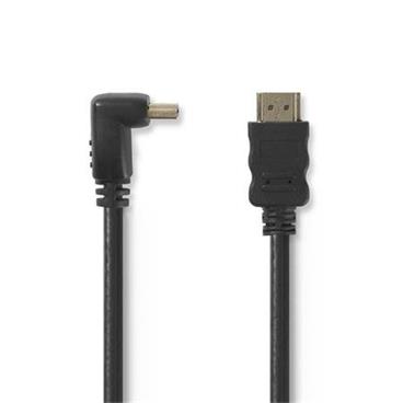 Nedis CVGB34210BK15 - Kabel High Speed HDMI™ s Ethernetem | HDMI Konektor - HDMI Konektor Úhlový 270° | 1,5 m | Černá barva