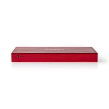 Nedis HDDE25310RD - Přenosný Box pro Pevný Disk | 2,5" | USB 3.1 | 6 Gb/s | Hliník | Červený