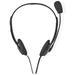 NEDIS headset CHST100BK/ drátová sluchátka + mikrofon/ 2x 3,5 mm jack/ kabel 2 m/ černý
