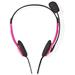 NEDIS headset CHST100BK/ drátová sluchátka + mikrofon/ 2x 3,5 mm jack/ kabel 2 m/ růžový