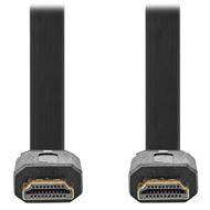 NEDIS High Speed HDMI 2.0 kabel s ethernetem/ 4K@30Hz/ zlacené konektory HDMI-HDMI/ plochý/ černý/ bulk/ 2m