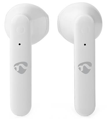 Nedis HPBT2052WT- Bezdrátová Sluchátka | Bluetooth | Až 2,5 hodin | Ovládání dotykem | Nabíjecí pouzdro | mikrofon