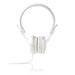 Nedis HPWD1100WT - Kabelová Sluchátka | On-ear | Skládací | Kulatý Kabel 1,2 m | Bílá barva