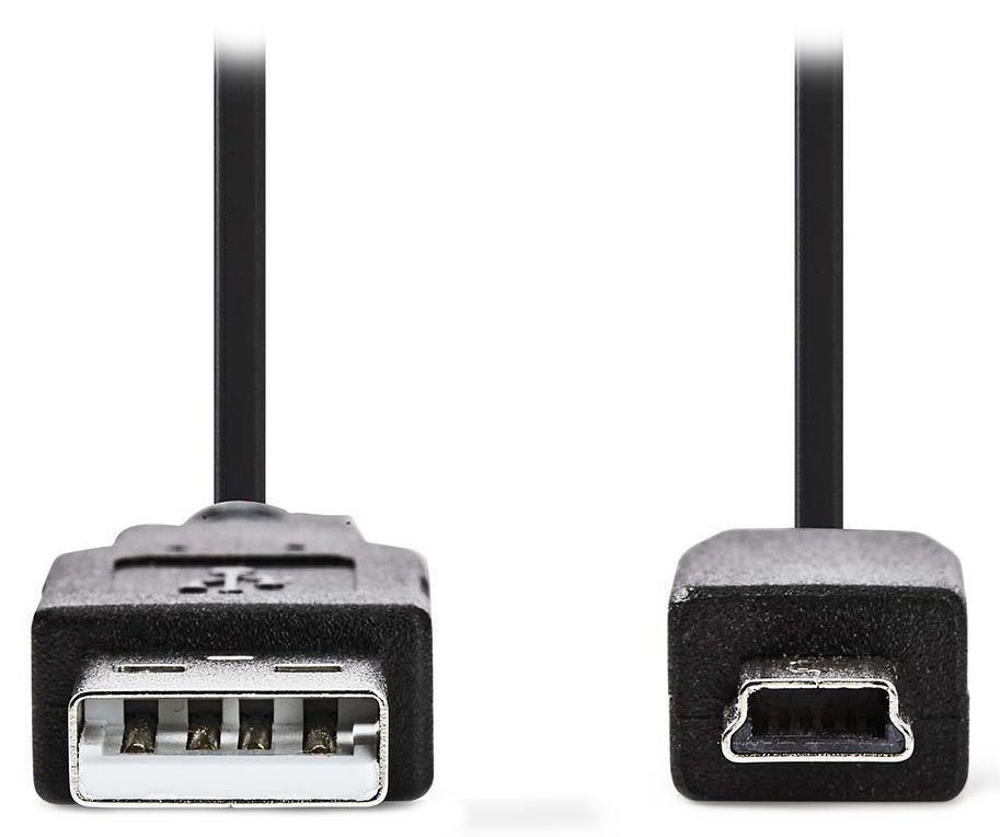 NEDIS kabel USB 2.0/ zástrčka A - 5pinová zástrčka mini USB/ černý/ 2m
