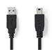 NEDIS kabel USB 2.0/ zástrčka A - 5pinová zástrčka mini USB/ černý/ bulk/ 2m