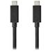 NEDIS kabel USB 3.2/ zástrčka USB-C - zástrčka USB-C/ 20 Gbps/ poniklovaný/ černý/ 1m