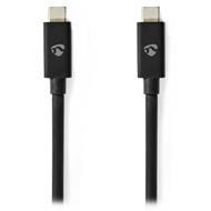 NEDIS kabel USB 4.0 Gen 3x2/ USB-C zástrčka - USB-C zástrčka/ 8K/ černý/ 1m