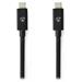 NEDIS kabel USB 4.0 Gen 3x2/ USB-C zástrčka - USB-C zástrčka/ 8K/ černý/ 2m