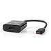 NEDIS kabel USB-C™ s adaptérem/ USB-C™ zástrčka – HDMI™ zásuvka/ Antracit/ plastový sáček/ 20cm