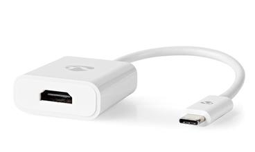 NEDIS kabel USB-C™ s adaptérem/ USB-C™ zástrčka – HDMI™ zásuvka/ bílý/ plastový sáček/ 20cm