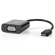 NEDIS kabel USB-C™ s adaptérem/ USB-C™ zástrčka – VGA™ zásuvka/ Antracit/ box/ 20cm